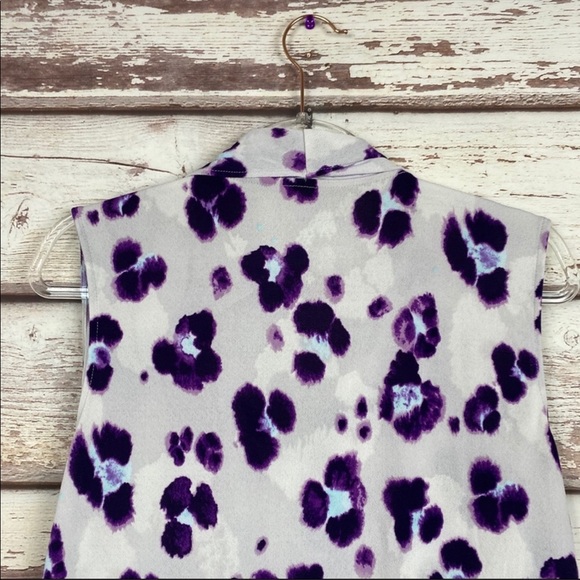 Lane Bryant lavendar cheetah drape blouse 22/24 - Picture 8 of 12